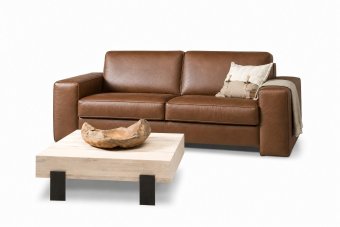 Veneto Bankstel in leer – materiaalimpressie