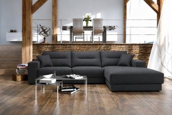 Venray Longchair in antraciet – kleurimpressie