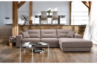Venray Longchair in ribstof – materiaalimpressie