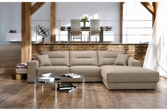 Venray Longchair in taupe – kleurimpressie