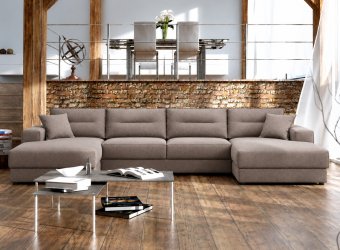 Taupe bank Venray · Longchair + 2 Zits + Longchair 336cm – A-meubel