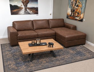 Groene bank Voorburg · 2 Zits + Longchair Klein 218cm – A-meubel