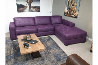 Voorburg 2 Zits + Longchair Klein in paars – kleurimpressie