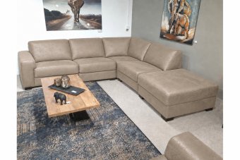 Voorburg Ottomaan in taupe – kleurimpressie