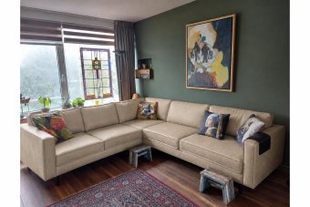 Westervoort 2 Zits + Hoek + 2 Zits in beige – kleurimpressie