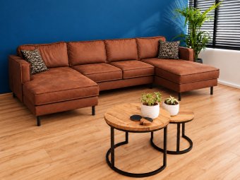 Groene bank Westervoort · Longchair + 2 Zits + Longchair 304cm – A-meubel