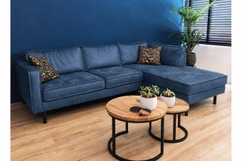 Westervoort Longchair in blauw – kleurimpressie