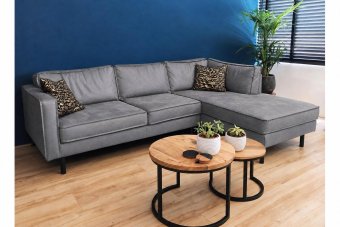 Westervoort Longchair in grijs – kleurimpressie