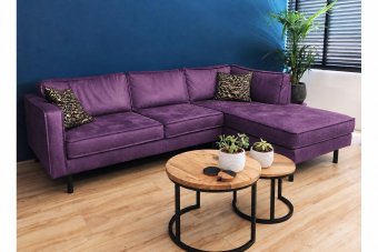 Westervoort Longchair in paars – kleurimpressie