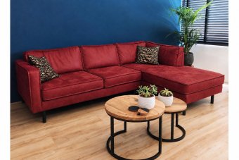 Westervoort Longchair in rood – kleurimpressie