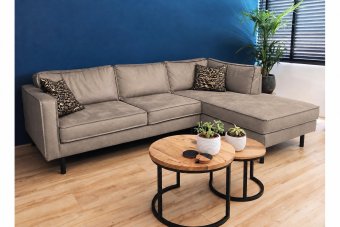 Westervoort Longchair in taupe – kleurimpressie
