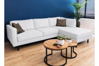 Westervoort Longchair in wit – kleurimpressie
