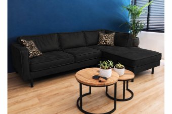Westervoort Longchair in zwart – kleurimpressie