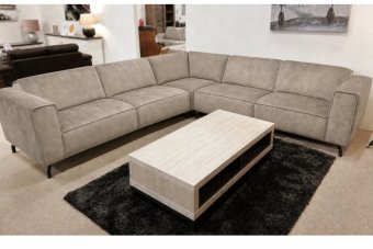 Wolvega 2 Zits + Hoek + 2 Zits in taupe – kleurimpressie