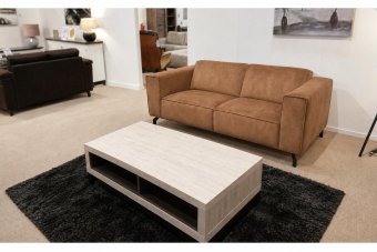 Wolvega 2 Zits Bank in cognac – kleurimpressie