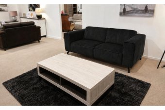 Wolvega 2 Zits Bank in zwart – kleurimpressie