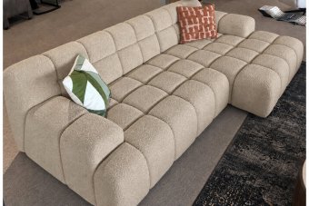 Zuidlaren 2 Zits Diep + Longchair  Diep in beige – kleurimpressie