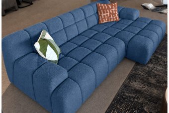 Zuidlaren 2 Zits Diep + Longchair  Diep in blauw – kleurimpressie