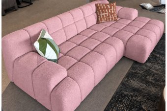 Zuidlaren 2 Zits Diep + Longchair  Diep in roze – kleurimpressie
