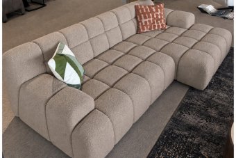 Zuidlaren 2 Zits Diep + Longchair  Diep in taupe – kleurimpressie