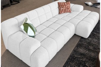 Zuidlaren 2 Zits Diep + Longchair  Diep in wit – kleurimpressie