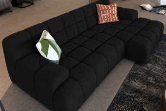 Zuidlaren 2 Zits Diep + Longchair  Diep in zwart – kleurimpressie