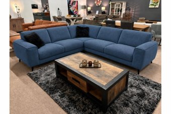 Zwolle 2 Zits + Hoek + 2 Zits in blauw – kleurimpressie