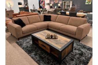 Zwolle 2 Zits + Hoek + 2 Zits in bruin – kleurimpressie