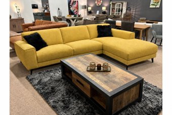 Zwolle 2 Zits + Longchair in geel – kleurimpressie