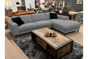 Zwolle 2 Zits + Longchair in grijs – kleurimpressie