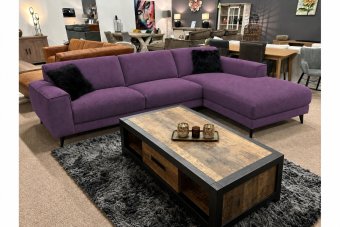 Zwolle 2 Zits + Longchair in paars – kleurimpressie