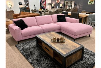 Zwolle 2 Zits + Longchair in roze – kleurimpressie
