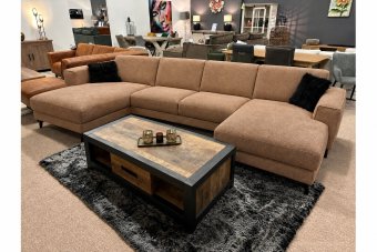 Zwolle Longchair + 2 Zits + Longchair in bruin – kleurimpressie