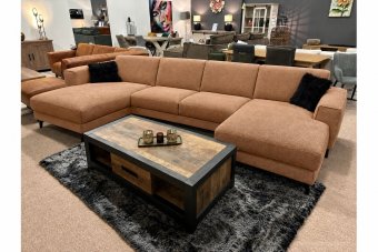 Zwolle Longchair + 2 Zits + Longchair in cognac – kleurimpressie