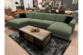 Zwolle Longchair + 2 Zits + Longchair in groen – kleurimpressie