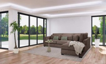 Loveseat Almere – bruin fauteuil met armleuning