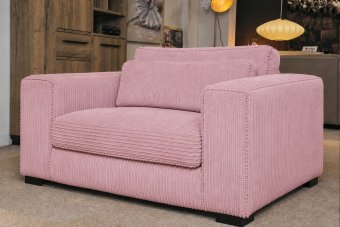 Almere Loveseat in roze – kleurimpressie