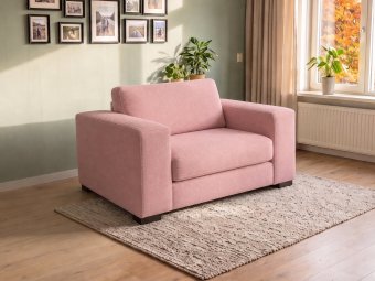 Almere Loveseat in roze – kleurimpressie