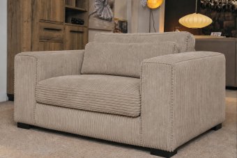 Almere Loveseat in taupe – kleurimpressie