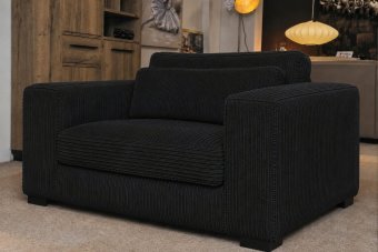 Almere Loveseat in zwart – kleurimpressie