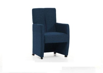 Eetkamerstoel Barcelona met armleuning – blauw eetkamerstoel