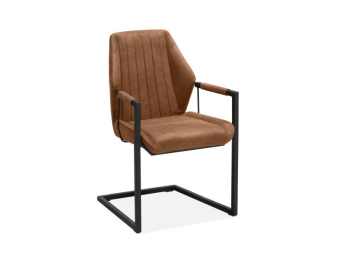 Eetkamerstoel Vera – cognac design stoel