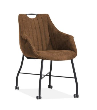 Eetkamerstoel Metric – cognac kuipstoel