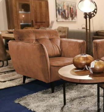 Fauteuil Akker – cognac fauteuil