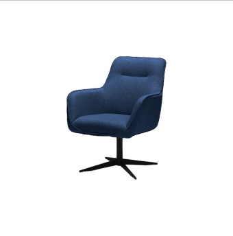 Draaifauteuil Rex – blauw fauteuil