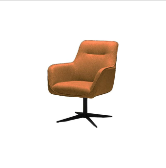 Draaifauteuil Rex – cognac fauteuil