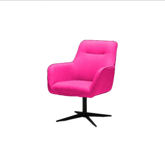 Draaifauteuil Rex – roze fauteuil