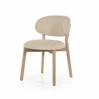 Eetkamerstoel Mikky Naturel hout - Beige Moon - 96174 in beige – kleurimpressie
