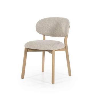 Eetkamerstoel Mikky Naturel hout - Taupe Moon - 96175 – taupe industriele eetkamerstoel