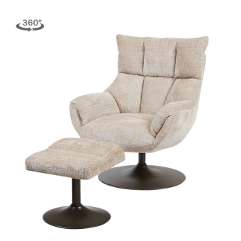 Fauteuil Force met voetenbank – fauteuil met armleuning